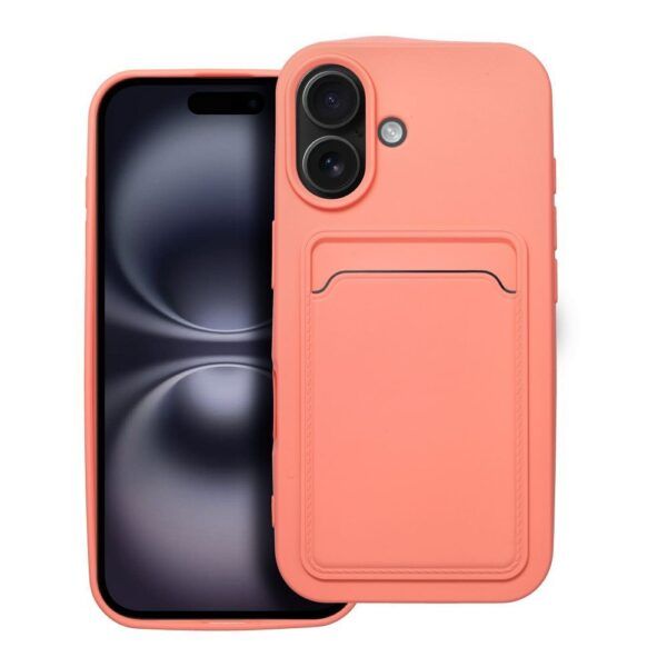 Silikoon CARD Case iPhone 16 (roosa)