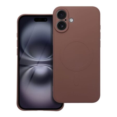 Silicone Mag ümbris iPhone 16 Pro (pruun)