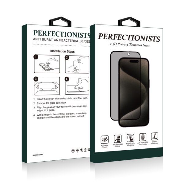 Kaitseklaas 2.5D Perfectionists Privacy Samsung Galaxy S24 Plus (must)