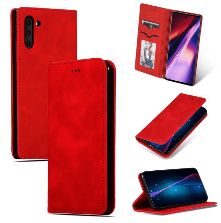 Ūmbris kaanega Business Style Xiaomi Redmi 14C / Redmi A4 / Poco C75 (punane)