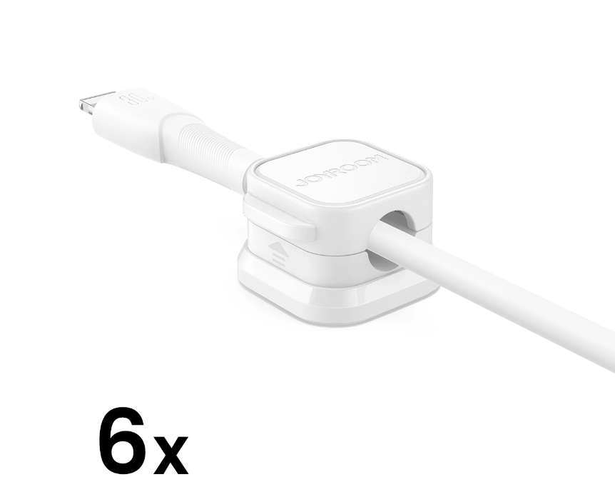 Joyroom JR-ZS368 magnetiline kaablite hoidik 6tk (valge) Joyroom JR-ZS368 magnetiline kaablite hoidik 6tk (valge)