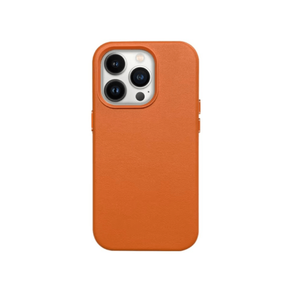 Ümbris Mag Leather Apple iPhone 14 Pro Max (orange)