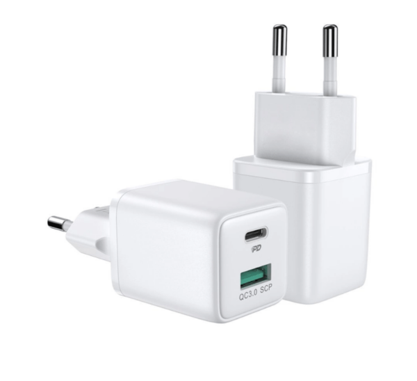 Adapter Joyroom L-QP303 Type-C / USB-A 30W (valge)