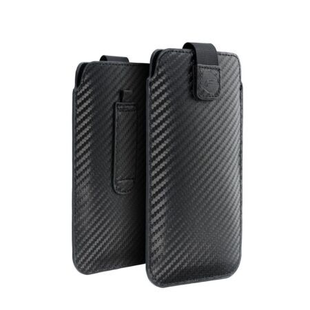 Universaalne kott Pocket Carbon iPhone 15/ 15 Pro/ 14/ 14 Pro/ 13/ 13 Pro Samsung S7 Edge/ S23/ S24