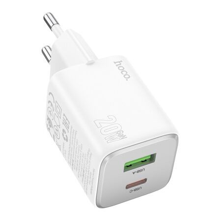 Laadija Hoco N41 USB-A / USB-C PD20W+QC3.0 (valge)