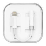 Adapter AUX Lightning (isane) Jack 3,5 mm (emane) BOX (valge)