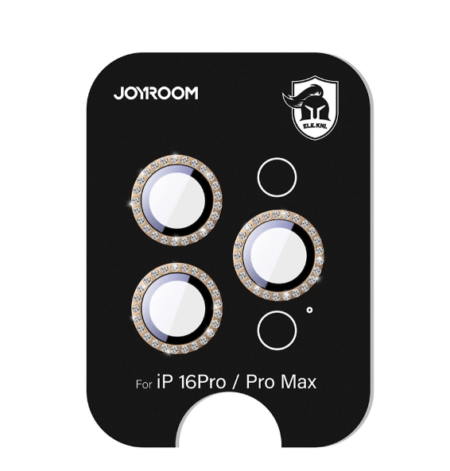 Kaitseklaas Joyroom JR-MSJ0310 Rhinestones tagakaamerale iPhone 16 Pro/ 16 Pro Max (kuldne)