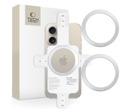 Tech-Protect MMP-110 2in1 MagSafe Ring Universaalne MagSafe kleeps (hõbe)
