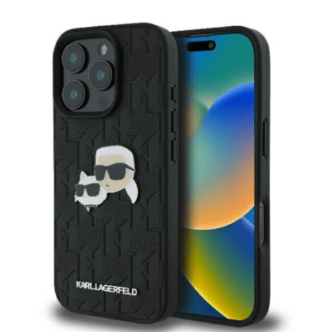 Karl Lagerfeld Ümbris 3D Rubber Bicolor Signature iPhone 16 Pro Max (must)