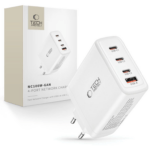 Laadija Tech-Protect NC100W-GAN 35W 3x USB-C, 1x USB-A (valge)
