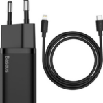 Laadija Baseus Super Si 20W USB-C+USB-C to Lightning TZCCSUP-B01 (must)