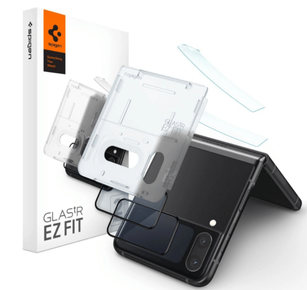Kaitseklaas Spigen Glas.tR EZ Fit FC Samsung Z Flip 4, 2tk (must)
