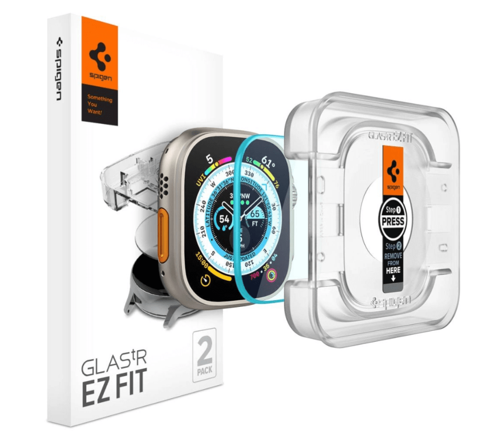 Kaitseklaas Spigen EZ FIT Aplikaatoriga Apple Watch Ultra/ Ultra 2, 49 mm (2 tk pakis)