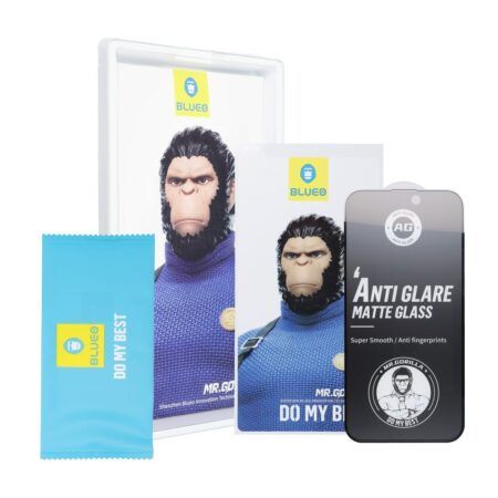 Kaitseklaas "5D Mr. Monkey" Full Glue Strong Matte iPhone 15/ iPhone 16 (must)
