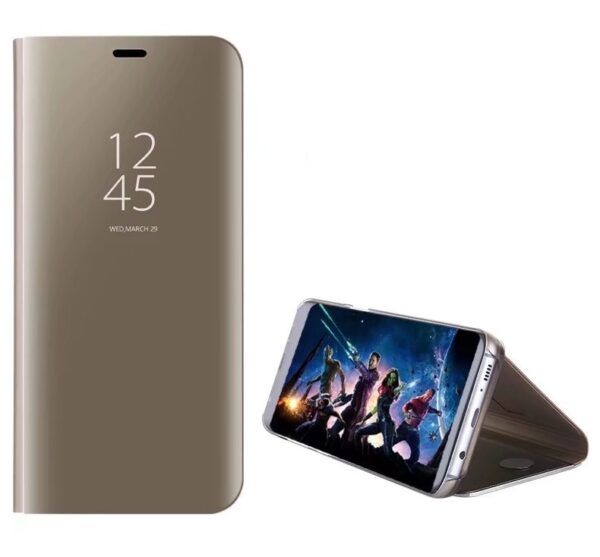 Clear View Standing Cover Samsung A415/ Galaxy A41 (kuldne)