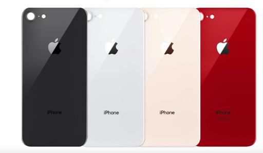 Varuosa Iphone 8 tagumise kaane klaas valge (suurem ava kaamera jaoks)