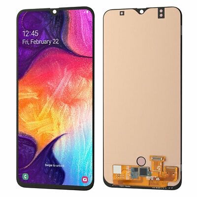 Varuosa ekraan Samsung Galaxy A50/A505 OLED (ei tööta sõrmejälje lugeja) (must)
