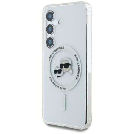 Karl Lagerfeld ümbris Magsafe KLHMS25SHLSKCH Samsung S25 (valge)