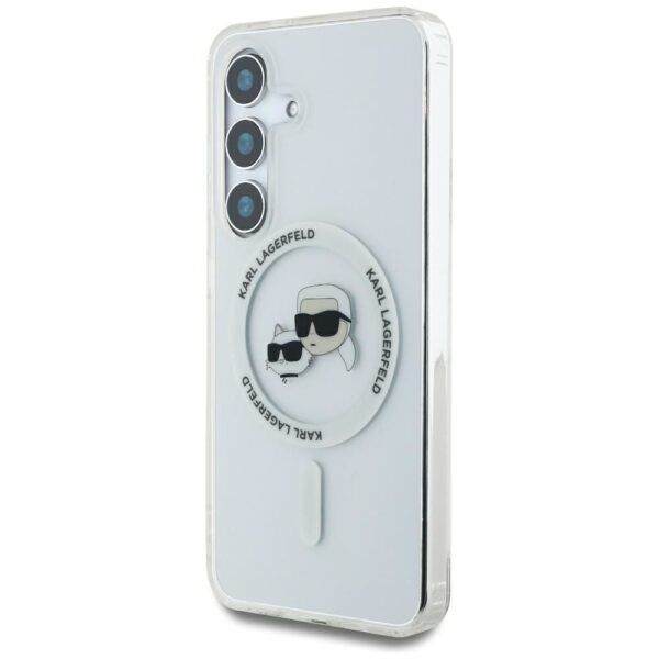 Karl Lagerfeld ümbris Magsafe KLHMS25SHLSKCH Samsung S25 (valge)