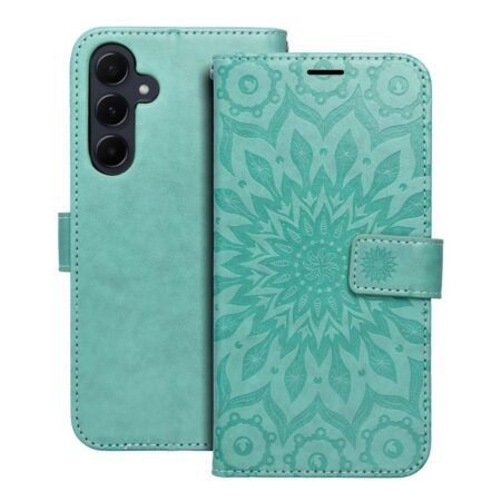 Ümbris kaanega MEZZO Book Samsung A55 (mandala/roheline)