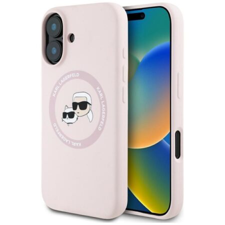 Karl Lagerfeld MagSafe Ümbris KLHMP16SSKCHTCP iPhone 16 (roosa)