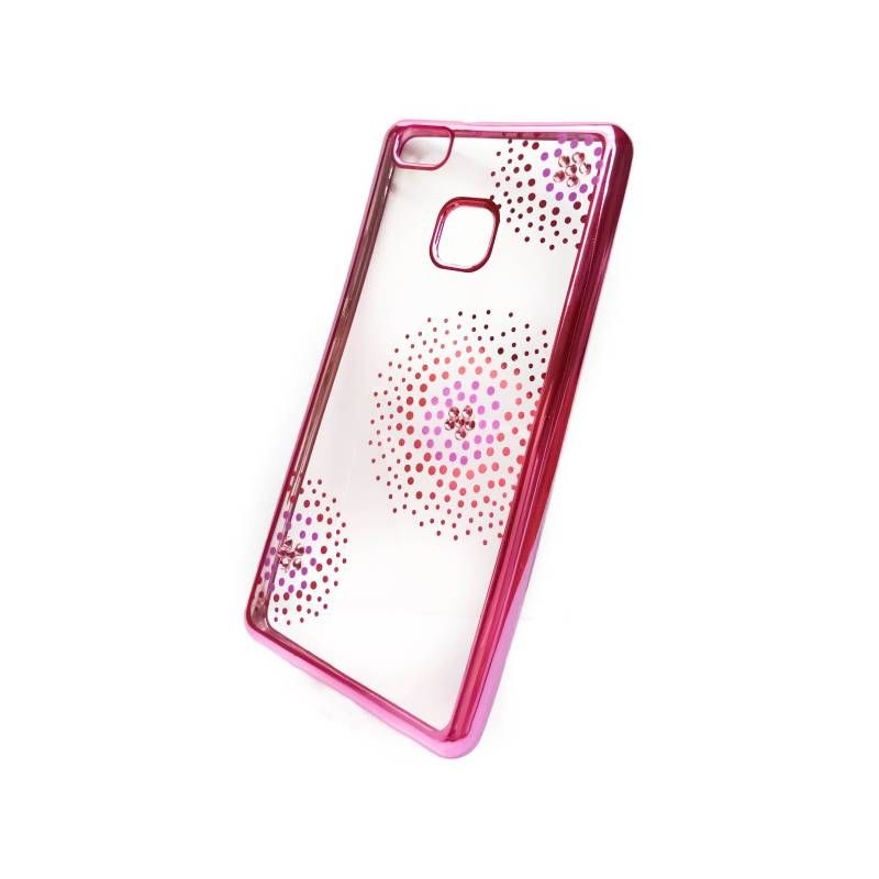 Silikoon Flower Dots Huawei Ascend P9 lite (roosa)