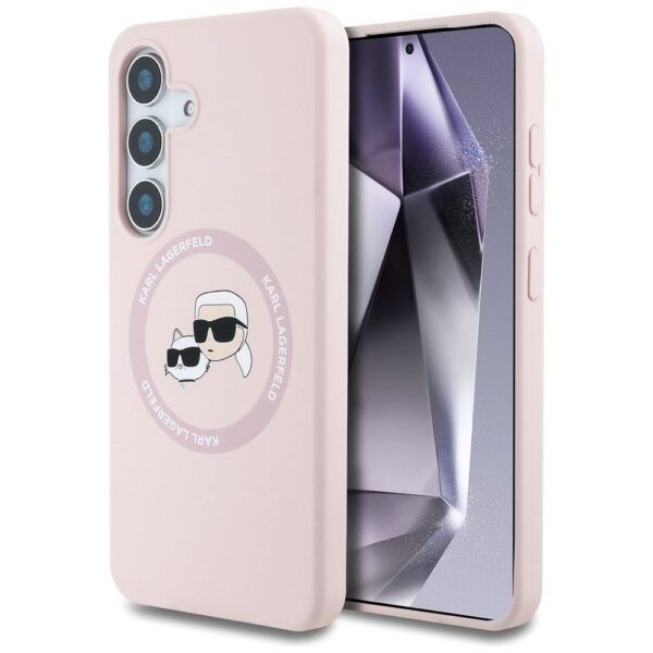 Karl Lagerfeld Ümbris KLHMS25SSKCHTCP MagSafe Samsung S25 (roosa)