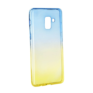 Silikoon Ombre Ultra Slim Samsung Galaxy A8 Plus 2018 (sinine/kollane)