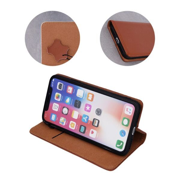 Ümbris Genuine Leather Smart Pro iPhone 16 Pro 6,3" (pruun)