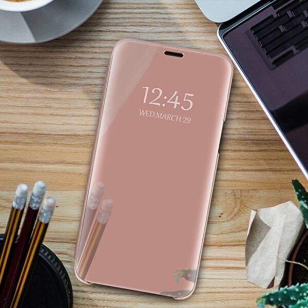 Ümbris Smart Clear View Samsung Galaxy A16 4G / A16 5G (roosa)