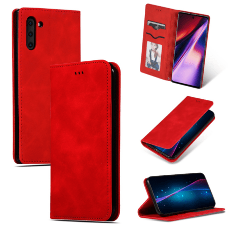 Ümbris kaanega Business Style Samsung A155 A15 4G / A156 A15 5G (punane)