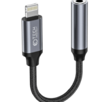 Adapter Tech-Protect Lightning - 3.5mm, kõrvaklappidele (must)