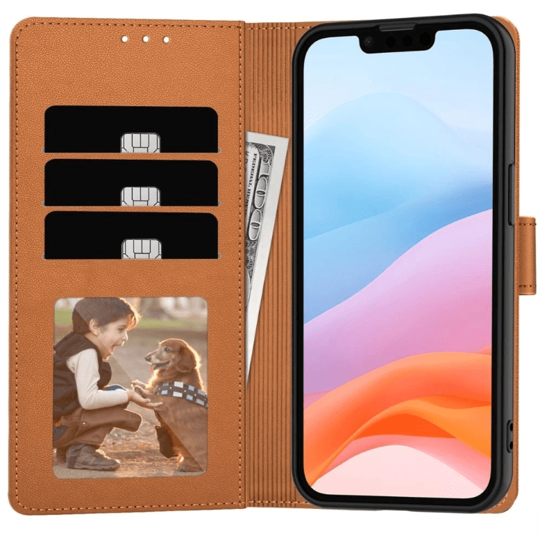 Ümbris kaanega Fancy Wallet Samsung A15 4G/ A15 5G (pruun)