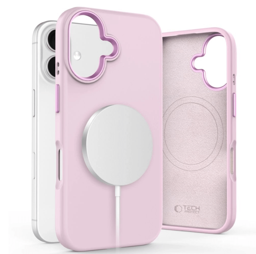 Ümbris Tech-Protect Silicone PU MagSafe iPhone 16 Pro Max (roosa)