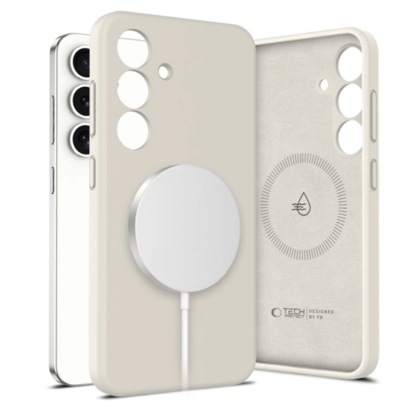 Ümbris Tech-Protect Liquid Silicone MagSafe Samsung S25 Ultra (beež)