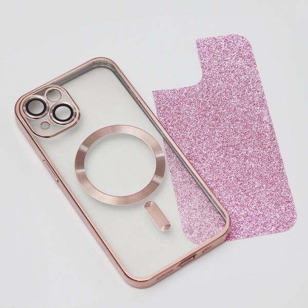 Ümbris Glitter Chrome Mag iPhone 15 Plus 6,7" (roosa)