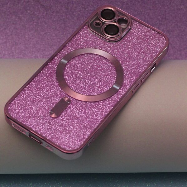Ümbris Glitter Chrome Mag iPhone 15 Plus 6,7" (roosa)