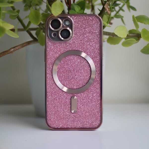 Ümbris Glitter Chrome Mag iPhone 15 Plus 6,7" (roosa)