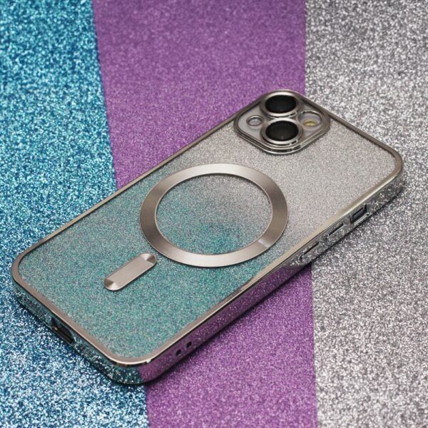 Ümbris Glitter Chrome Mag iPhone 15 Plus 6,7" (hõbedane gradient)