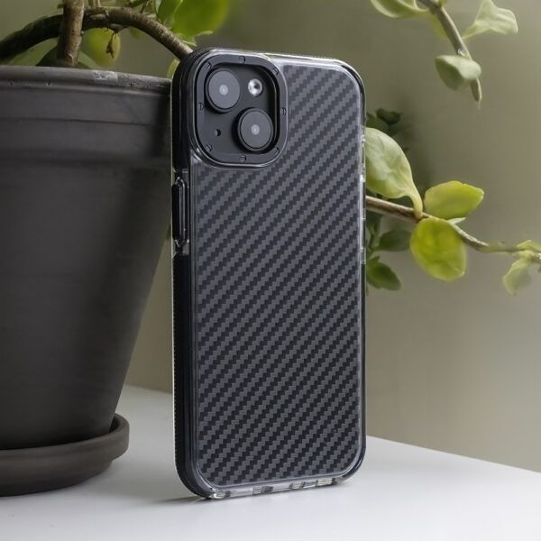 Ümbris Acrylic Carbon iPhone 12 / 12 Pro 6,1" (must)