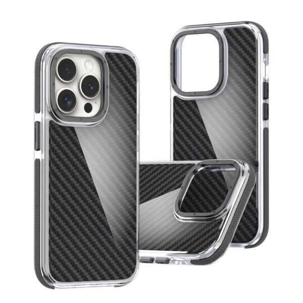 Ümbris Acrylic Carbon iPhone 12 / 12 Pro 6,1" (must)