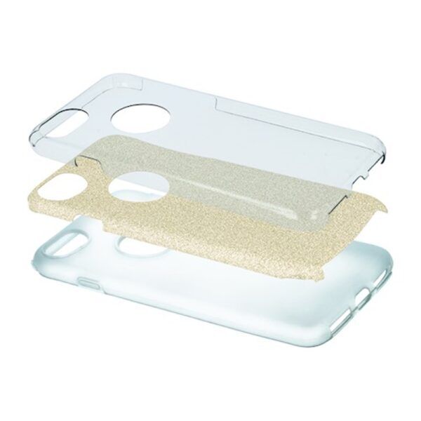 Ümbris Glitter 3in1 iPhone 13 6,1" (kuld)