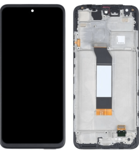 Varuosa Xiaomi Redmi Note 10 5G / Note 10T 5G ekraan raamiga (must)
