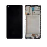 Varuosa Samsung A22 4G/A225 ekraan raamiga originaal must (service pack)