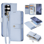 Ümbris kaanega Dux Ducis Lawa Leather Samsung Galaxy S25 Ultra (helesinine)