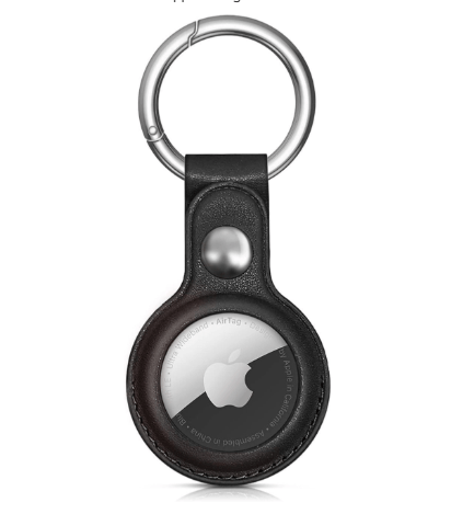 Airtag PU Leather võtmehoidja (must)