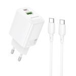 Laadija Borofone BN29 30W USB-C / USB-A + USB-C to USB-C cable 1.0m (valge)