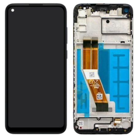 Varuosa Samsung Galaxy A11 / A115 ekraan raamiga must (service pack)