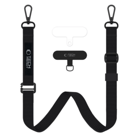 Universaalne Nöör Tech-Protect C65 Telefoniümbristele (must)