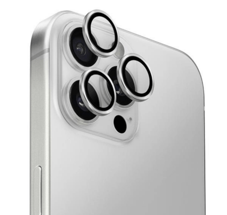 Kaitseklaas Uniq Optix tagakaamerale iPhone 15 Pro / 15 Pro Max / 16 Pro / 16 Pro Max / 17 Pro / 17 Pro Max (hõbe)